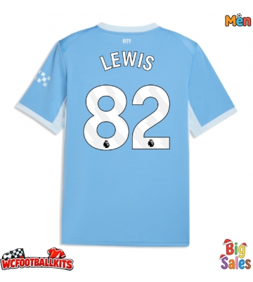 Manchester City Rico Lewis #82 Replica Home Stadium Shirt 2026-27 Short Sleeve